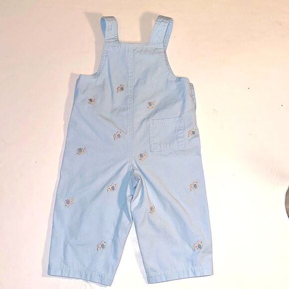 Baby Boys 100% Cotton Elephant Embroidered Overalls, size 12 months - Picture 5 of 9